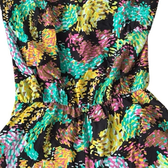 Revolve Karina Grimaldi Romper Size‎ S M Geometric Black Shorts Tank Top Beach - Picture 4 of 6